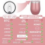 3 Wine Tumbler Lids, 12 oz Spill Proof 2.9 inch Diameter (Outer Rim) Lids for Wine Mugs - No Leak Design Splash Resistant Replacement Silicon Sliding Covers, Pack of 3 Insulated Cover - Image 5