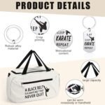 Layhit 3 Pcs Valentines Karate Gifts for Boys Taekwondo Karate Bag Martial Arts Duffel Bag 24 oz Stainless Steel Water Bottle Keychain for Kids Adults Taekwondo Lover Gifts - Image 4