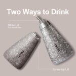 OBALL Titanium Insulated Water Bottle, Pure Taste Small Insulated Bottle with Straw, Lightweight Hot coffee Bottle for Travel, Outdoor, Office, Leak Proof (12 oz, Silvery) - Image 4