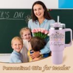 Personalized Teacher Appreciation Gifts, Custom 40 oz Tumbler with Handle and Straw, Customized Insulates Cup, Back to School Teacher Gifts - Image 6