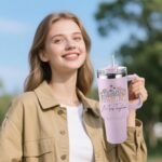 Personalized Teacher Appreciation Gifts, Custom 40 oz Tumbler with Handle and Straw, Customized Insulates Cup, Back to School Teacher Gifts - Image 7