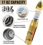 Gifts for Dad, 17 Oz Stainless Steel Dad Tumbler with Lid, Father Thanksgiving Christmas Birthday Gift, Present Idea for Daddy Veteran from Daughter Son Wife, New Daddy Gift, Gold, 1 PCS - Image 3