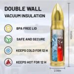 Gifts for Dad, 17 Oz Stainless Steel Dad Tumbler with Lid, Father Thanksgiving Christmas Birthday Gift, Present Idea for Daddy Veteran from Daughter Son Wife, New Daddy Gift, Gold, 1 PCS - Image 4