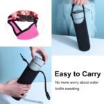 4 PCS Water Bottle Carrier with Shoulder Strap 16oz-21oz, Neoprene Sleeve Cup Holder Pouch with Carrying Handle for All Portable Sport Water Bottle -4 Colors - Image 5