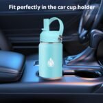 SENDESTAR Stainless Steel Wide Mouth Water Bottle 24oz Double Wall Vacuum Insulated Leak Proof Bottle with New Flex Straw Lid & Spout Lid XIN-MC-0750-1 - Image 4