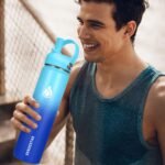 SENDESTAR Stainless Steel Wide Mouth Water Bottle 24oz Double Wall Vacuum Insulated Leak Proof Bottle with New Flex Straw Lid & Spout Lid XIN-MC-0750-1 - Image 6