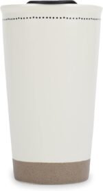 Lighthouse Christian Products Pin Dot Classic White 12 ounce Ceramic Travel Tumbler Mug, Grateful - Image 3