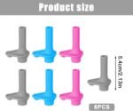 6pcs Replacement Bite Valve for Zak Designs Kelso 15oz, Silicone Mouthpiece Straw Accessories BPA-Free Water Bottle Parts Compatible with Zak Kids Straw Cups (Blue, Gray, Pink) - Image 3