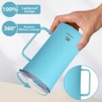 20 oz Stainless Steel Tumbler，Double-Wall Vacuum Insulated Beer Mug with Handle，Keeps Beverages Hot & Cold for Hours，Sweat-Proof Metal Tankard for IPA, Coffee, Cocktails（Blue） - Image 6
