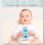 Silicone Sleeves with Handles for Mam Glass Baby Bottles 9oz,Anti Breakage Baby Bottle Holder with Handles 3 Pack - Image 4