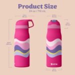 Ottle Cove Cruiser Stainless Steel Water Bottle - 24 oz Insulated Flask with Leak Proof Lid BPA-Free - Reusable Gym Water Bottle for Travel, Camping & Sports - Classic Wave - Image 5