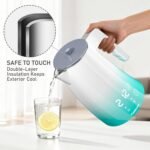 Electric Kettle with Temperature Control, 5 Preset Temps, 2H Keep Warm -1200W Quiet Water Boiler,Electric Tea Kettle with BPA-Free, Digital Cool-Touch, Rotating Base for Home,Office(Blue Gradient) - Image 5