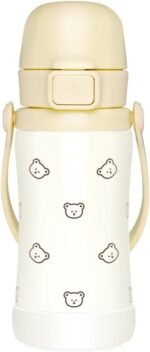 GROSMIMI Slow Flow Toddler Tumbler Water Bottle BPA Free 10 oz. (Stainless Steel, Bear) - Image 3