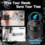 4 IN 1 Mason Jar Vacuum Sealer Kit,Electric Mason Jar Vacuum Sealer,Wide Mouth and Regular Lid, Lid Opener,Wine Stopper Included,for Canning Sealing Preserving Jars,Pickling,Jams Food Storage - Image 5