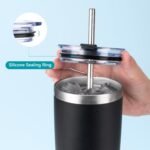 20 oz Tumbler Lid, Replacement Lids Compatible for YETI 16/20/25 oz Tumbler, 24 oz Mug and 10 oz Lowball 2.0 Rambler, 2 Pack Travel Spill Proof Cup Lids Covers - Image 6