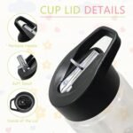 12 Pack Clear Water Bottle with Straw Lid Handle, 14oz Reusable Blank Water Bottles Bulk, Wide Mouth, Leak Proof, Lightweight for Sports Travel Cycling Camping, Plastic, DIY Gift - Image 7