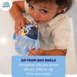 The First Years Bluey Trainer Weighted Straw Cup - Toddler Cups with Weighted Straw - Baby and Toddler Straw Cup Spill Proof - Bluey Toddler Feeding Supplies - Ages 6 Months and Up - 7 Ounce - Image 3