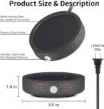 Coffee Mug Warmer for Desk, Electric Candle Warmer with Auto Shut Off, 2-4-8 Hour Timed Smart Cup Warmer for Heating Coffee, Beverage, Milk, Tea and Hot Chocolate(No Cup-Black) - Image 4