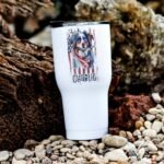 All American Australian Shepherd Dog Dad Patriotic 4th of July US Flag Insulated Tumbler Gift Custom Name Tumbler Insulated 30oz With Lid Gift - Image 7