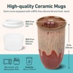 NOVA CERAMICS Travel Coffee Cup– Travel Coffee Tumbler – On the Go Coffee Mug – Microwave & Dishwasher Safe Green CoffeeTumbler - Gifts For Women Men Him Her – 16oz – Jupiter - Image 4