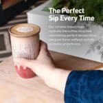 NOVA CERAMICS Travel Coffee Cup– Travel Coffee Tumbler – On the Go Coffee Mug – Microwave & Dishwasher Safe Green CoffeeTumbler - Gifts For Women Men Him Her – 16oz – Jupiter - Image 5