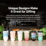 NOVA CERAMICS Travel Coffee Cup– Travel Coffee Tumbler – On the Go Coffee Mug – Microwave & Dishwasher Safe Green CoffeeTumbler - Gifts For Women Men Him Her – 16oz – Jupiter - Image 6