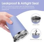 Stainless Steel Kids Cups with Lids and Straws Leakproof, 5 Pack 12oz Spill Proof Cup for Kids Tumblers Unbreakable Sippy Cup with Straws for School, Outdoor (Multicolor) - Image 4