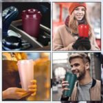 Domensi 15 Pack Reusable Coffee Cups with Lids 16 oz Disposable Travel Cups Bulk Plastic to Go Coffee Tumblers for DIY Hot Cold Drink Party Favors Coworker, Microwaveable (Multi Colors) - Image 4