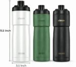 The Clean Hydration Co Insulated Bike Water Bottle 20 oz | Easy Clean Nozzle, Easy Squeeze Sports Bottle | BPA Free Cycling Bottle for Road & Mountain Biking, Gym & Travel | Gloss White - Image 5