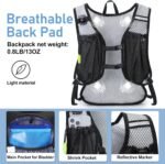 Lightweight Hydration Backpack, Running Backpack with 2L Water Bladder, Hydro Water Daypack for Cycling Hiking Rave for Men Women - Image 4