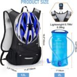 Lightweight Hydration Backpack, Running Backpack with 2L Water Bladder, Hydro Water Daypack for Cycling Hiking Rave for Men Women - Image 5