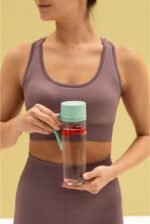 Brabantia Make & Take Water Bottle with Fruit Sieve (Jade Green) 17 fl oz Travel Drinking Bottle with Handle/Belt Clip & Infuser, BPA-Free, Leakproof, Dishwasher Safe - Image 3