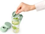 Brabantia Make & Take Water Bottle with Fruit Sieve (Jade Green) 17 fl oz Travel Drinking Bottle with Handle/Belt Clip & Infuser, BPA-Free, Leakproof, Dishwasher Safe - Image 4