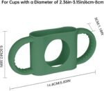 NiHome 2PCS Silicone Dual-Handle Tumbler Grip Compatible with 14oz Stanley Tumblers, Accessories Handle Fit for 12oz Zak Owala Cups, Tumbler Handles for Home Travel Outdoors Daily Use - Image 3