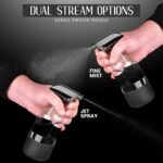 16oz Empty Glass Spray Bottle with Silicone Sleeve Protection - Refillable Containers for Cleaning Solutions, Essential Oils, Misting Plants - Including 2 Sprayers (Clear, 1 PACK) - Image 3