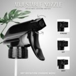 16oz Empty Glass Spray Bottle with Silicone Sleeve Protection - Refillable Containers for Cleaning Solutions, Essential Oils, Misting Plants - Including 2 Sprayers (Clear, 1 PACK) - Image 4