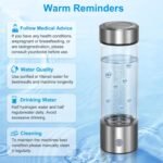Hydrogen Water Bottle with SPE PEM Technology, 3Min 6000PPB，460ml Portable Hydro Water Machine, Health Care Gifts for Husband, Wife, Family, Friends, Travel（Included Brush） - Image 5