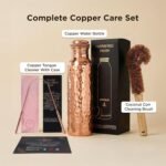 New Launch Copper Water Bottle 34 Ounces | 100% Pure Copper For Ayurveda Health Benifit | Hammered Design Handmade For Drinking Water | Tested Leak Proof Lid - Image 3
