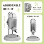 Hamster Water Bottle with Stand, 4oz Water Dispenser for Syrian Dwarf Hamsters Gerbils Mice Rats Degus (Gray) - Image 3