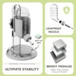 Hamster Water Bottle with Stand, 4oz Water Dispenser for Syrian Dwarf Hamsters Gerbils Mice Rats Degus (Gray) - Image 4