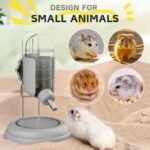 Hamster Water Bottle with Stand, 4oz Water Dispenser for Syrian Dwarf Hamsters Gerbils Mice Rats Degus (Gray) - Image 5
