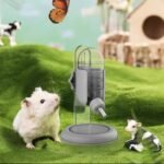 Hamster Water Bottle with Stand, 4oz Water Dispenser for Syrian Dwarf Hamsters Gerbils Mice Rats Degus (Gray) - Image 6