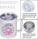 12OZ Sublimation Insulated Stainless Steel Coffee Mug with Lid Bulk 1 Pack,Double Wall Vacuum Travel Coffe Cup with Handle,Reusable Metal Tumbler,Camping Mugs Keep Hot (4) - Image 4