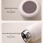 Insulated Water Bottle 17.6 oz Vacuum Insulated Tumbler for Hot & Cold Drinks Wide Mouth Leak-Proof Stainless Steel Travel Coffee Mug (Silver, 17.6oz) - Image 7