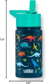Wildkin Kids 14oz Stainless Steel Water Bottle – BPA-Free, Leakproof, Insulated, Easy-Clean - Jurassic Dinosaurs - Image 4