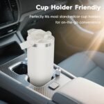 Navigate Stainless Steel Tumbler with Straw,30oz Leakproof Water Bottle with Handle,White - Image 5