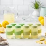 Juice Shot Containers, Glass, Clear, 2oz, Colored Lids & Silicone Grip Bands, Beverage Storage, Juicing, Ginger & Turmeric Bottles - Image 5