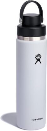 Hydro Flask Water Bottle - Insulated Stainless Steel - Wide Mouth Flex Chug Lid, Non Spill, Leakproof in 24 Oz White - Image 3
