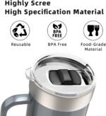 2 Pack Replacement Tumbler Lid for YETI 30 oz Tumbler, 14 oz Mug and 35 oz Straw Mug Replacement Cover with Magnetic Slider Switch (30oz, Black) - Image 8