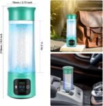 Hydrogen Water Bottle Generator - Up to 6000+ PPB Concentration - SPE/PEM Technology - Voice Reminder - Water Ionizer Machine Suitable for Travel, Daily and Office Drinking - 12oz (Green) - Image 5